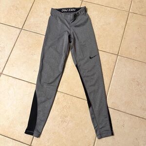 Nike pro dri-fit women’s leggings workout XS grey black